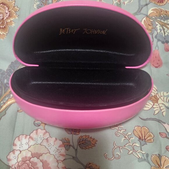 Betsey Johnson Sunglasses Case Pink/Black - Picture 4 of 5